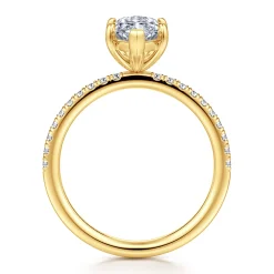 Discount Gabriel & Co. Twain - 18K Yellow Gold Marquise Shape Diamond Engagement Ring