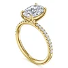 Sale Gabriel & Co. Twain - 14K Yellow Gold Oval Diamond Engagement Ring