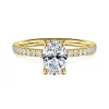 Clearance Gabriel & Co. Twain - 14K Yellow Gold Oval Diamond Engagement Ring