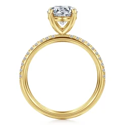 Outlet Gabriel & Co. Twain - 14K Yellow Gold Round Diamond Engagement Ring