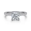Outlet Gabriel & Co. Twain - Platinum Cushion Cut Diamond Engagement Ring