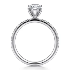 Discount Gabriel & Co. Twain - Platinum Pear Shape Diamond Engagement Ring