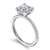 Outlet Gabriel & Co. Twain - Platinum Princess Cut Diamond Engagement Ring