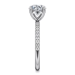 Online Gabriel & Co. Twain - Platinum Round Diamond Engagement Ring