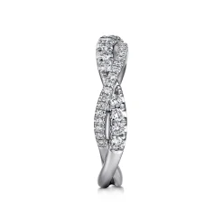 Best Gabriel & Co. Twisted-14K White Gold Diamond Anniversary Band - 0.4 ct