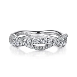 Best Gabriel & Co. Twisted-14K White Gold Diamond Anniversary Band - 0.4 ct