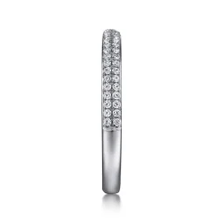 Hot Gabriel & Co. Two Row Platinum Diamond Anniversary Band - 0.2 ct