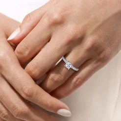 Online Gabriel & Co. Ulani - 14K White Gold Cushion Cut Diamond Engagement Ring