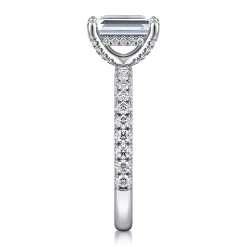 Online Gabriel & Co. Ulani - 14K White Gold Emerald Cut Diamond Engagement Ring
