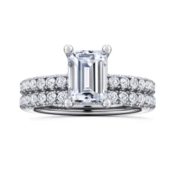 Online Gabriel & Co. Ulani - 14K White Gold Emerald Cut Diamond Engagement Ring