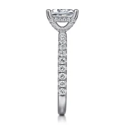 Online Gabriel & Co. Ulani - 14K White Gold Emerald Cut Diamond Engagement Ring