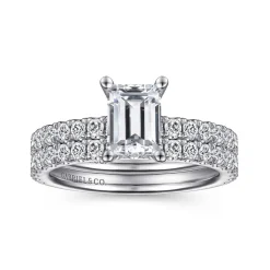 Online Gabriel & Co. Ulani - 14K White Gold Emerald Cut Diamond Engagement Ring