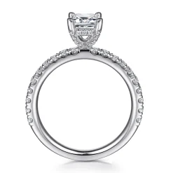 Online Gabriel & Co. Ulani - 14K White Gold Emerald Cut Diamond Engagement Ring