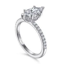 Clearance Gabriel & Co. Ulani - 14K White Gold Marquise Diamond Engagement Ring