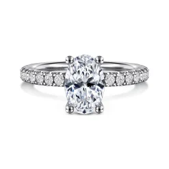 Online Gabriel & Co. Ulani - 14K White Gold Oval Diamond Engagement Ring