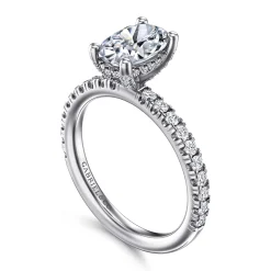 Online Gabriel & Co. Ulani - 14K White Gold Oval Diamond Engagement Ring