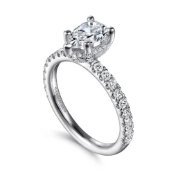 Sale Gabriel & Co. Ulani - 14K White Gold Pear Shape Diamond Engagement Ring