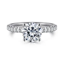 Sale Gabriel & Co. Ulani - 14K White Gold Round Diamond Engagement Ring