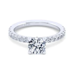 Online Gabriel & Co. Ulani - 14K White Gold Round Diamond Engagement Ring