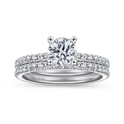 Sale Gabriel & Co. Ulani - 14K White Gold Round Diamond Engagement Ring