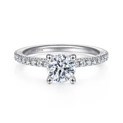 Sale Gabriel & Co. Ulani - 14K White Gold Round Diamond Engagement Ring