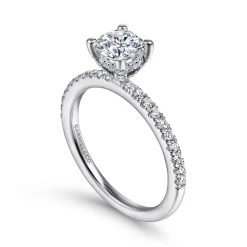 Sale Gabriel & Co. Ulani - 14K White Gold Round Diamond Engagement Ring