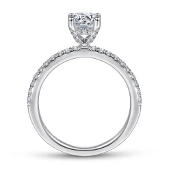 Sale Gabriel & Co. Ulani - 14K White Gold Round Diamond Engagement Ring
