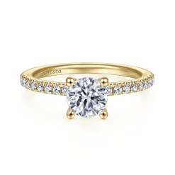Online Gabriel & Co. Ulani - 14K Yellow Gold Round Diamond Engagement Ring