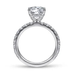 Gabriel & Co. Ulani - Platinum Round Diamond Engagement Ring