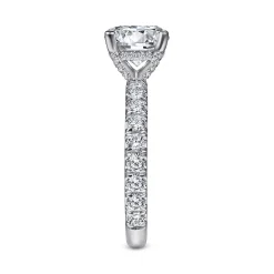 Gabriel & Co. Ulani - Platinum Round Diamond Engagement Ring