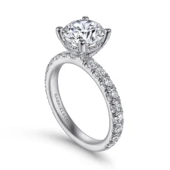 Gabriel & Co. Ulani - Platinum Round Diamond Engagement Ring