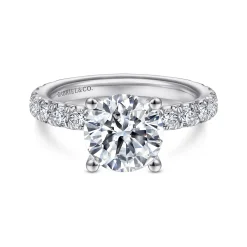 Gabriel & Co. Ulani - Platinum Round Diamond Engagement Ring
