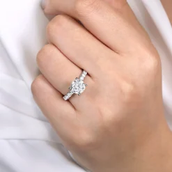 Gabriel & Co. Ulani - Platinum Round Diamond Engagement Ring