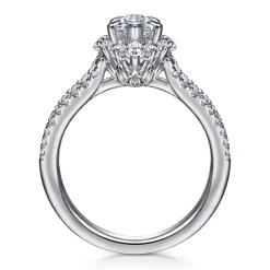 Online Gabriel & Co. Ulla - 14K White Gold Marquise Shape Halo Diamond Engagement Ring