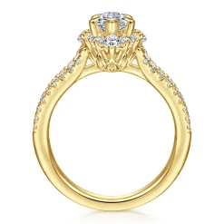Online Gabriel & Co. Ulla - 14K Yellow Gold Marquise Shape Halo Diamond Engagement Ring