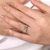 Gabriel & Co. Umberta - 14K White-Rose Gold Split Shank Round Diamond Engagement Ring
