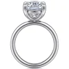 Clearance Gabriel & Co. Unite - 14K White Gold Elongated Cushion Solitaire Diamond Engagement Ring