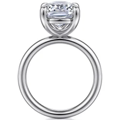 Clearance Gabriel & Co. Unite - 14K White Gold Elongated Cushion Solitaire Diamond Engagement Ring