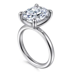 Clearance Gabriel & Co. Unite - 14K White Gold Elongated Cushion Solitaire Diamond Engagement Ring