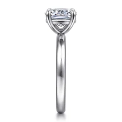 Best Gabriel & Co. Unite - 14K White Gold Elongated Cushion Solitaire Diamond Engagement Ring