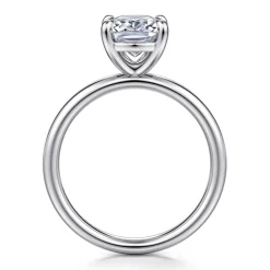 Best Gabriel & Co. Unite - 14K White Gold Elongated Cushion Solitaire Diamond Engagement Ring