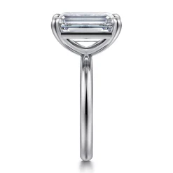 Outlet Gabriel & Co. Unite - 14K White Gold Emerald Cut Solitaire Diamond Engagement Ring