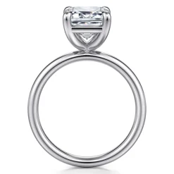 Sale Gabriel & Co. Unite - 14K White Gold Emerald Cut Solitaire Diamond Engagement Ring