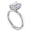 Hot Gabriel & Co. Unite - 14K White Gold Emerald Cut Solitaire Diamond Engagement Ring