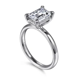 Discount Gabriel & Co. Unite - 14K White Gold Emerald Cut Solitaire Diamond Engagement Ring