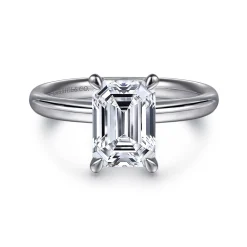 Discount Gabriel & Co. Unite - 14K White Gold Emerald Cut Solitaire Diamond Engagement Ring
