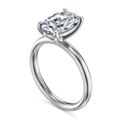 Discount Gabriel & Co. Unite - 14K White Gold Oval Cut Solitaire Diamond Engagement Ring