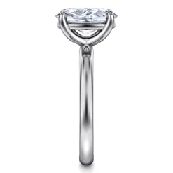 Outlet Gabriel & Co. Unite - 14K White Gold Oval Solitaire Diamond Engagement Ring