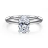 Discount Gabriel & Co. Unite - 14K White Gold Oval Solitaire Diamond Engagement Ring