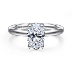 Discount Gabriel & Co. Unite - 14K White Gold Oval Solitaire Diamond Engagement Ring